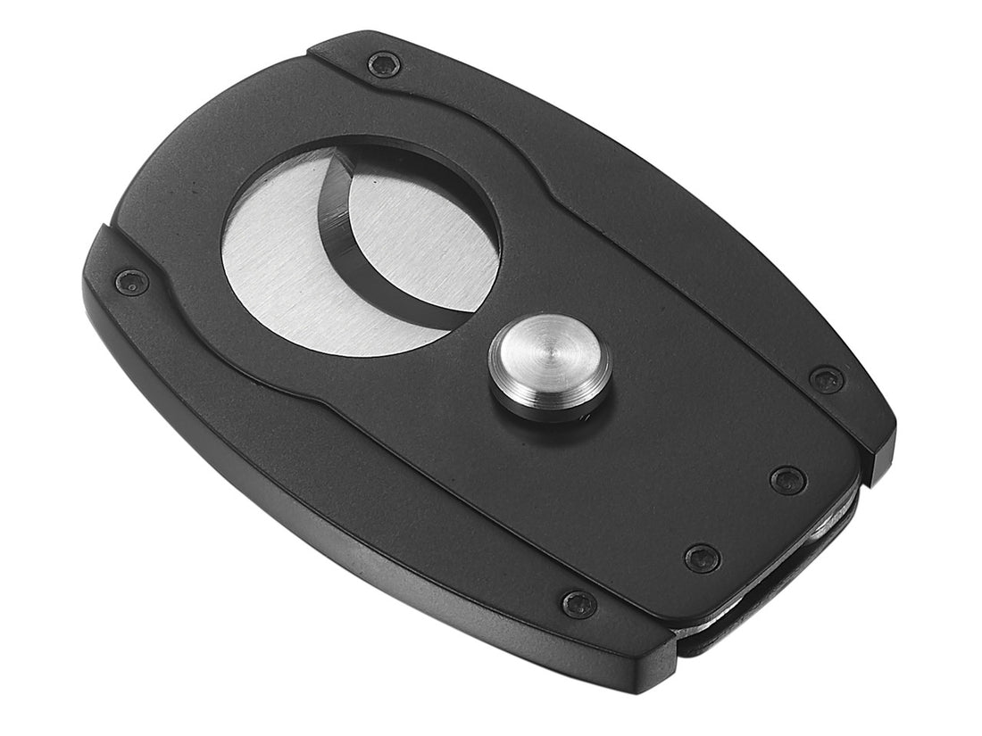 Visol Corbett Double Guillotine Cigar Cutter- Black Matte - Vcut724Bk
