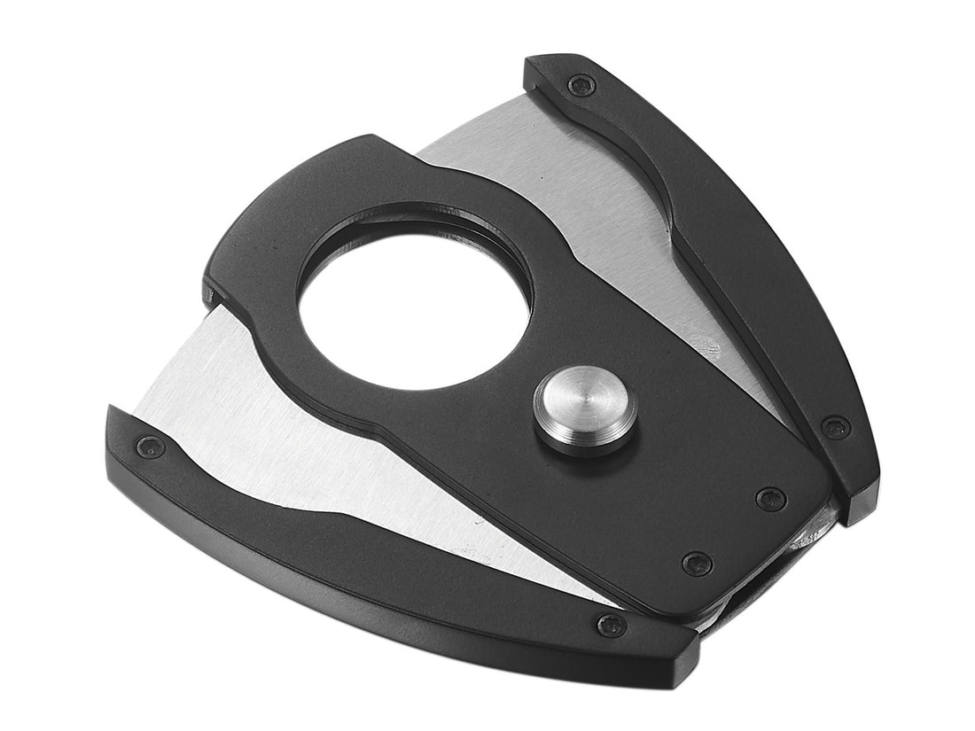 Visol Corbett Double Guillotine Cigar Cutter- Black Matte - Vcut724Bk