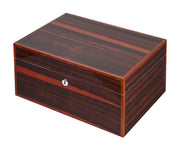 Visol Townsend Macassar Premium Lacquered Humidor - Holds 100 Cigars - Crown Humidors