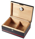 Visol Hydra Black and Red Cigar Humidor - Holds 75 Cigars - Crown Humidors