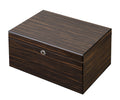 Visol Exotic Ebony Wood Cigar Humidor - Holds up to 100 Cigars - Crown Humidors