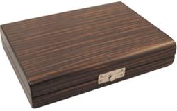 Visol Ebony Wood Travel Cigar Humidor with Humidifier - Crown Humidors