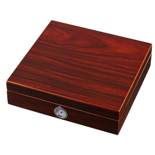 Visol Ovid Golden Ebony Finish Humidor - Holds 12 to 24 Cigars - Crown Humidors