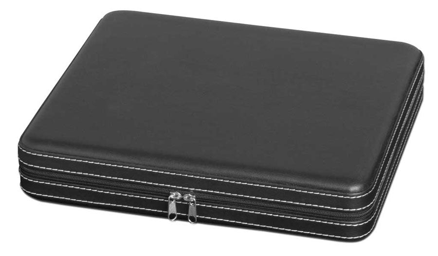 Visol Black Leatherette Cigar Humidor - Crown Humidors