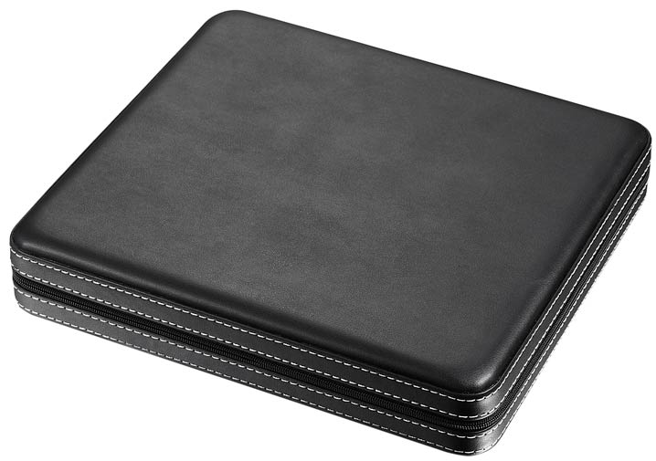 Visol Black Leatherette Cigar Humidor - Crown Humidors