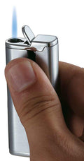 Visol Condor Satin Chrome Wind-resistant Torch Flame Lighter - Crown Humidors