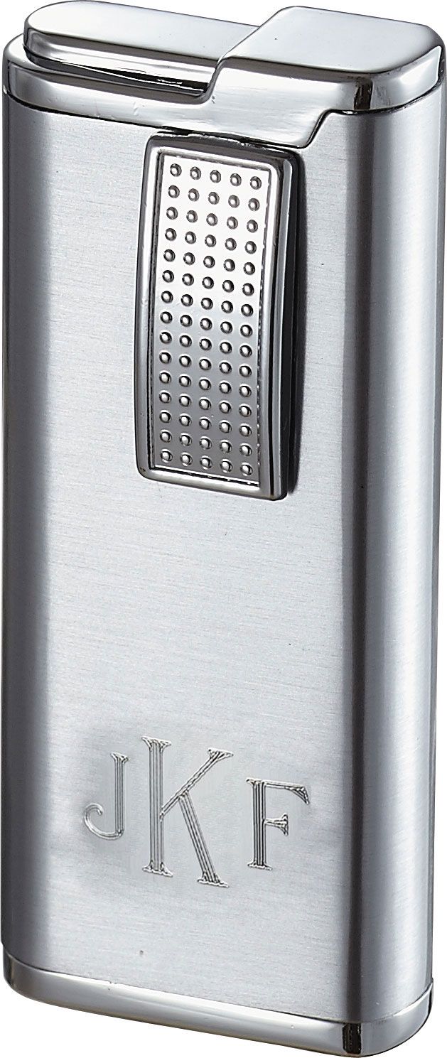 Visol Condor Satin Chrome Wind-resistant Torch Flame Lighter - Crown Humidors