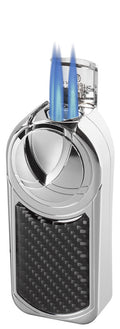 Visol Dobrev Iii Triple Jet Flame Carbon Fiber Cigar Lighter - Crown Humidors