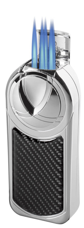 Visol Dobrev V 5 Torch Flame Carbon Fiber Table Lighter - Crown Humidors