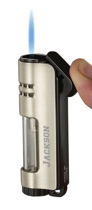 Visol Fitzroy Silver Single Flame Torch Lighter - Crown Humidors