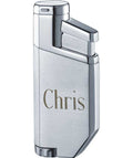 Visol Portofino Satin Chrome Wind-resistant Torch Flame Lighter - Crown Humidors