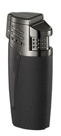 Visol Pyramid Black Triple Flame Torch Lighter - Crown Humidors