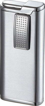 Visol Condor Satin Chrome Wind-resistant Torch Flame Lighter - Crown Humidors
