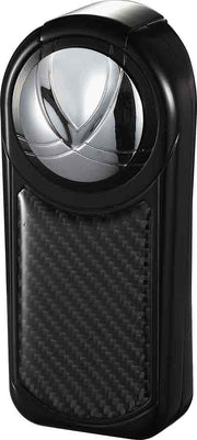 Visol Dobrev V Flame Black Carbon Fiber 5 Torch Flame Table Lighter - Crown Humidors
