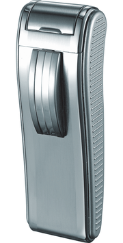 Visol Mako Satin Chrome Wind-resistant Torch Flame Cigar Lighter - Crown Humidors