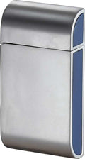 Visol Vert Satin Chrome and Blue Coil Wind-resistant Torch Flame Lighter - Crown Humidors