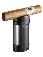 Visol Rhino Black Quad Flame Torch Cigar Lighter - Crown Humidors