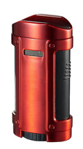 Visol Rhino Brushed Red Quad Torch Flame Cigar Lighter - Crown Humidors