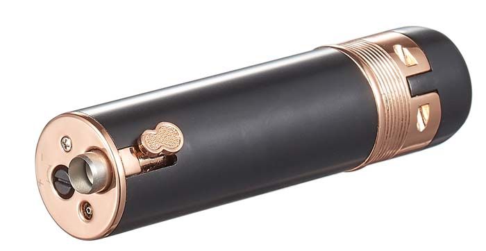 Visol Saddle Triple Torch Lighter - Black and Rose Gold - Crown Humidors