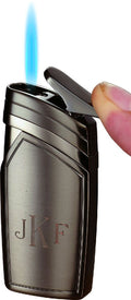 Visol Spark Single Torch Flame Satin Gunmetal Lighter - Crown Humidors