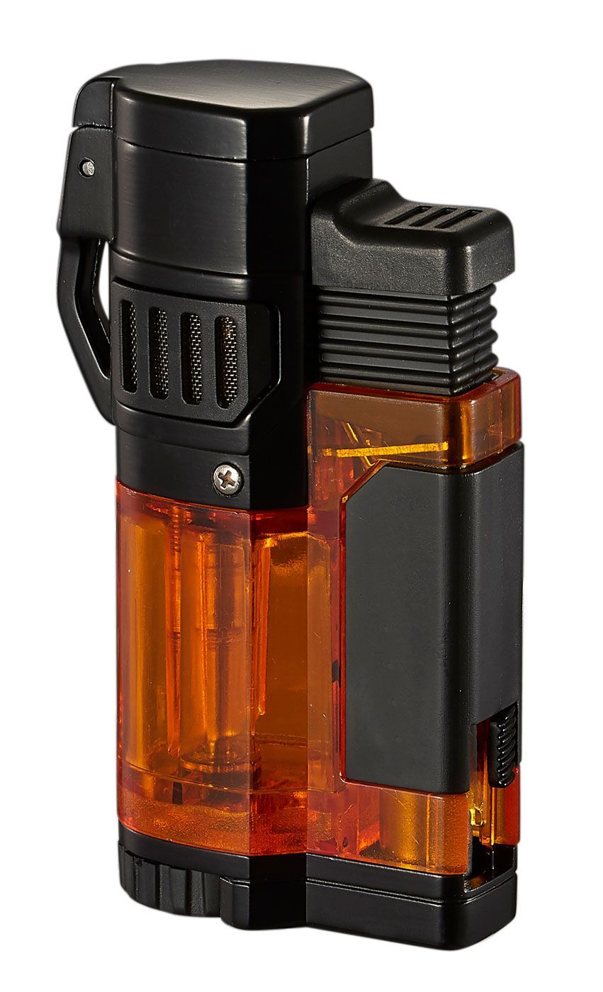 Visol Torre Orange Triple Flame Torch Lighter - Crown Humidors