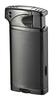 Visol Coppia All-in-one Cigar, Cigarette, and Pipe Lighter - Polished Gunmetal - Crown Humidors
