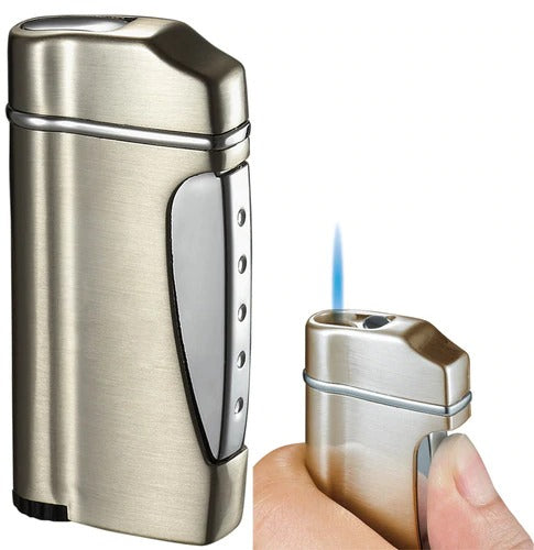 Visol Nolet Satin Titan Wind-resistant Torch Flame Lighter - Crown Humidors