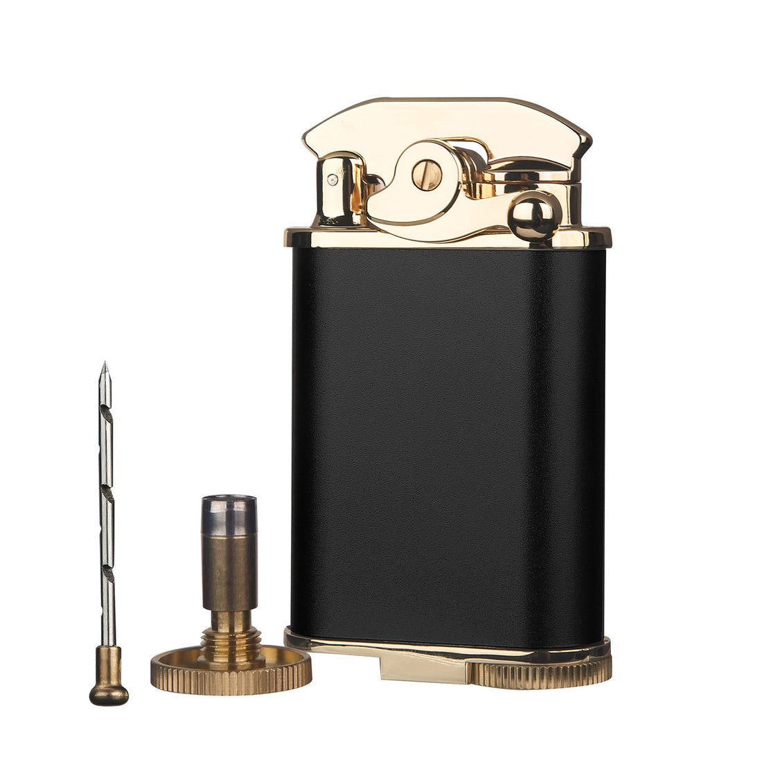 Visol Retro Triple Flame Cigar Lighter - Black & Gold - Vlr277001