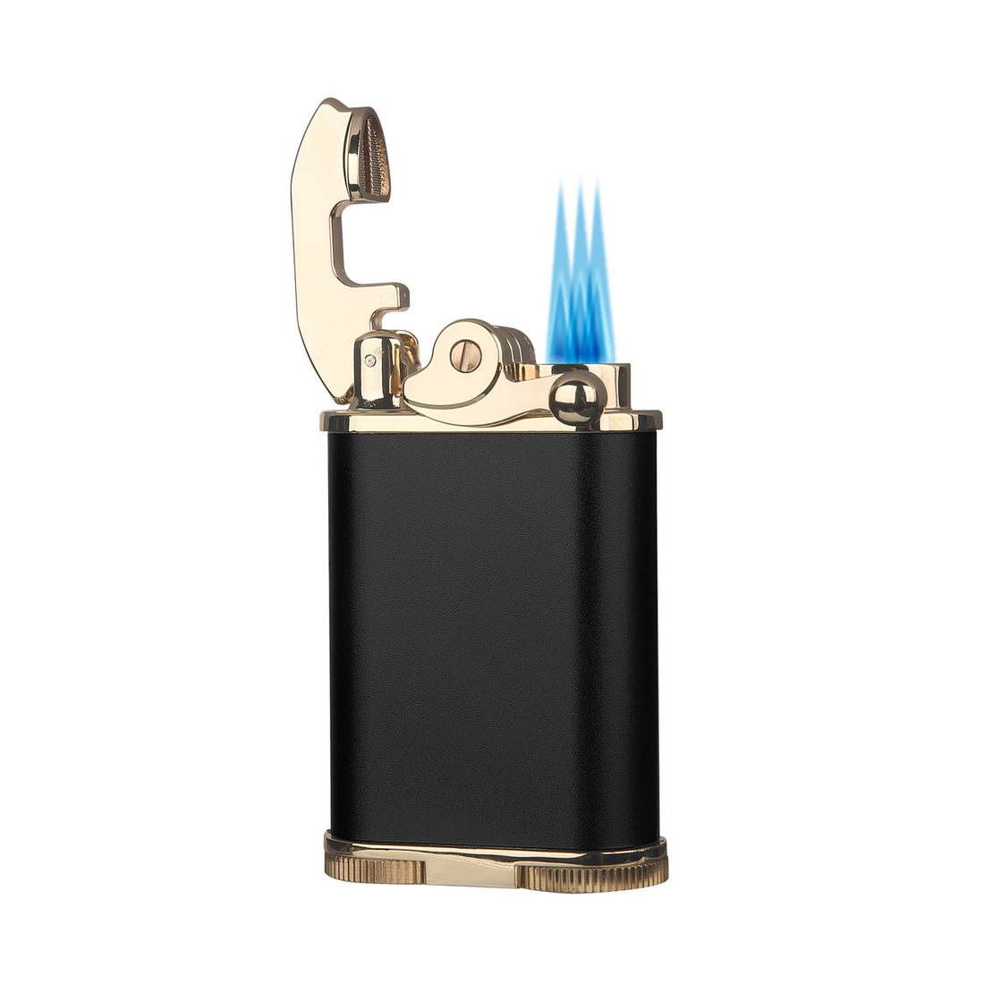 Visol Retro Triple Flame Cigar Lighter - Black & Gold - Vlr277001