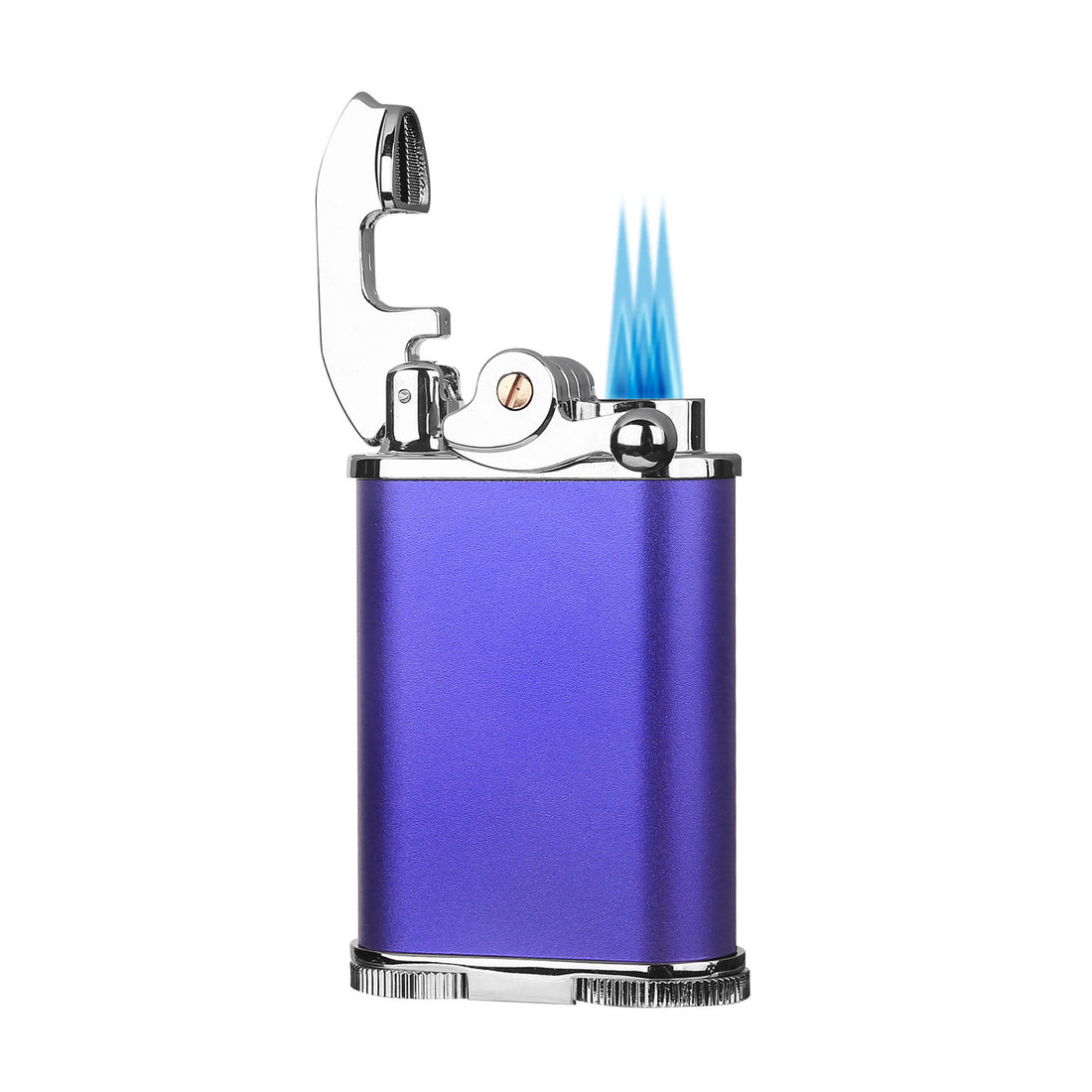 Visol Retro Triple Flame Cigar Lighter - Purple & Chrome- Vlr277004