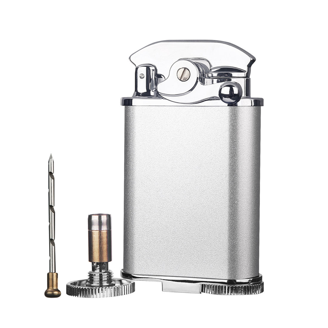 Visol Retro Triple Flame Cigar Lighter - Silver & Chrome- Vlr277005