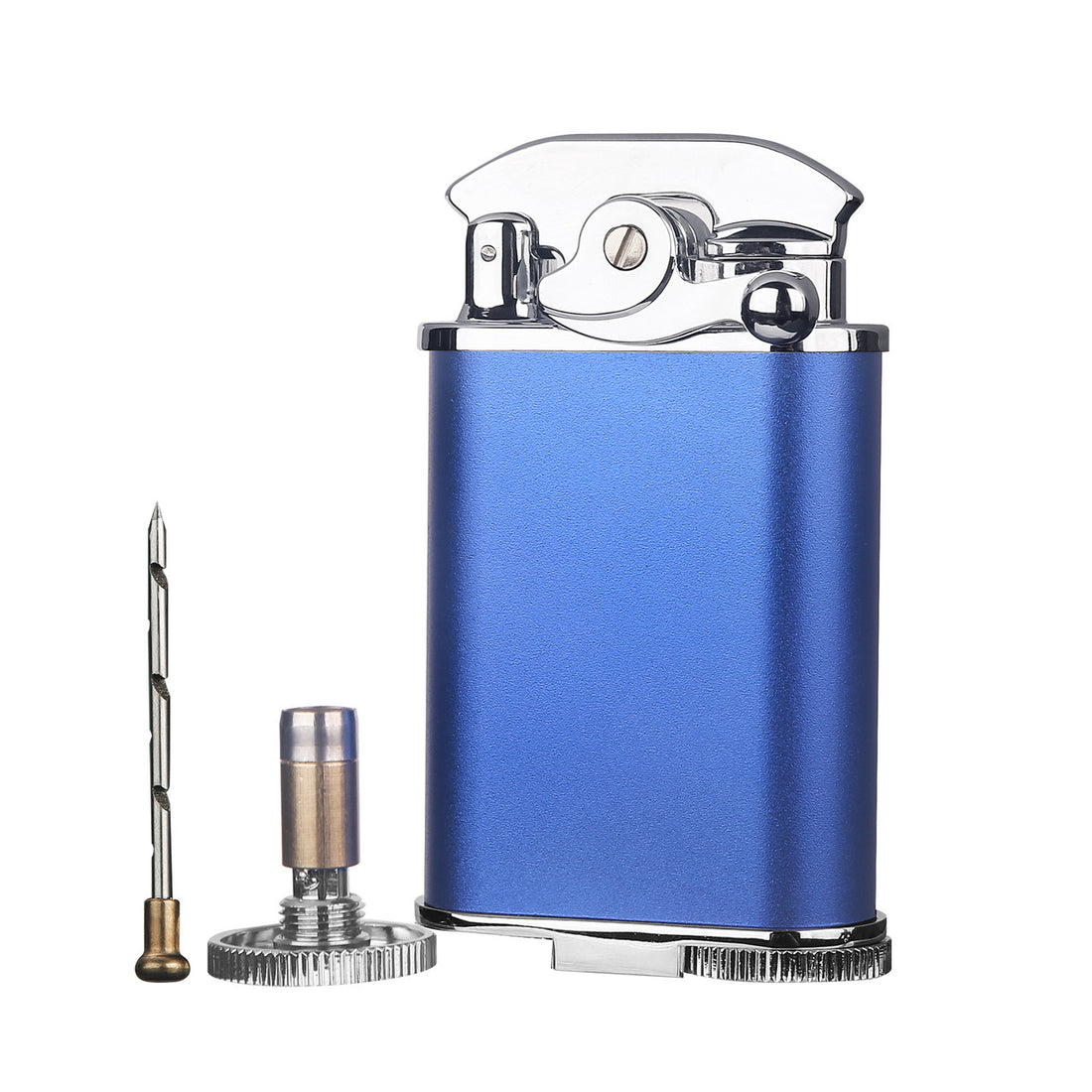 Visol Retro Triple Flame Cigar Lighter - Blue & Chrome- Vlr277006