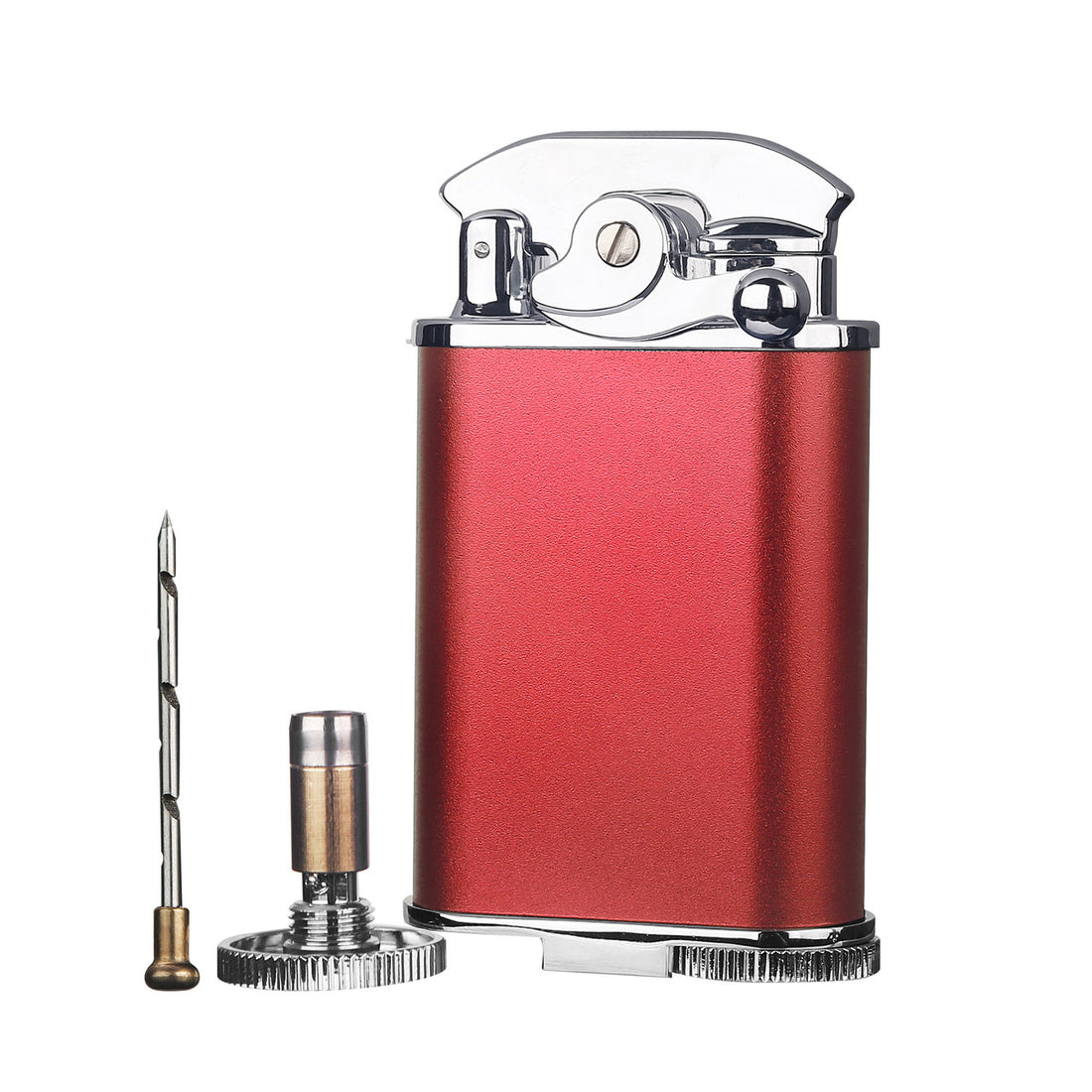 Visol Retro Triple Flame Cigar Lighter - Red & Chrome- Vlr277007