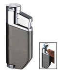 Visol Portofino Gun Satin Wind-resistant Torch Flame Lighter - Crown Humidors