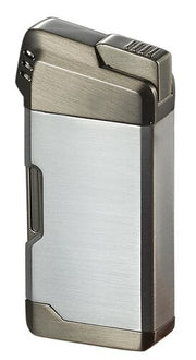 Visol Epirus Soft Flame Pipe Lighter - Silver - Crown Humidors