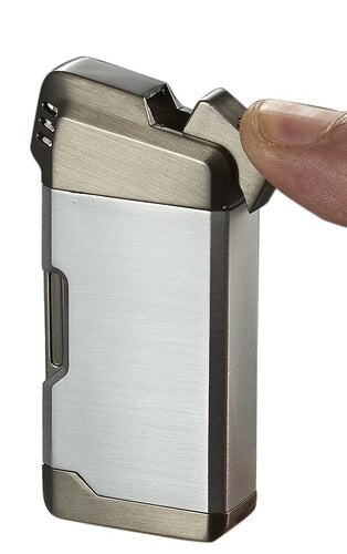 Visol Epirus Soft Flame Pipe Lighter - Silver - Crown Humidors