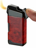 Visol Epirus Soft Flame Pipe Lighter - Wood Finish - Crown Humidors