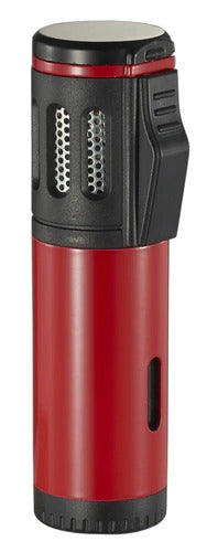 Visol Artemis Triple Flame Torch Lighter - Red - Crown Humidors