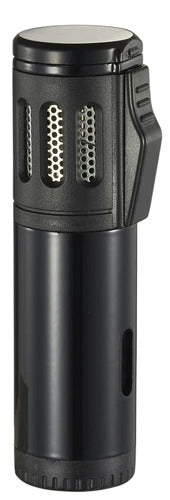 Visol Artemis Triple Flame Torch Lighter - Black - Crown Humidors