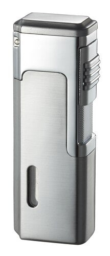 Visol Janus Triple Flame Torch Lighter - Silver - Crown Humidors