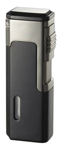 Visol Janus Triple Flame Torch Lighter - Black - Crown Humidors