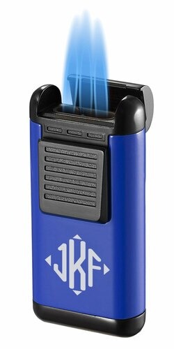 Visol Antero Blue Lacquer Triple Torch Flame Cigar Lighter - Crown Humidors