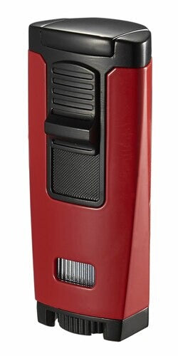 Visol Peak Red Dual Torch Flame Cigar Lighter - Crown Humidors