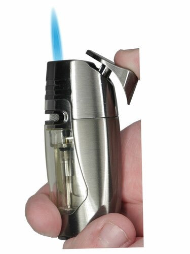Visol Lowell Gunmetal Single Torch Cigar Lighter - Crown Humidors