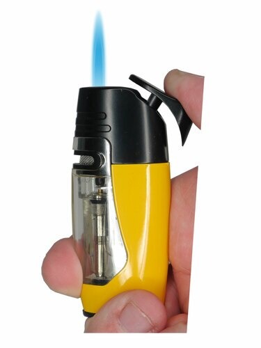 Visol Lowell Yellow Torch Cigar Lighter - Crown Humidors