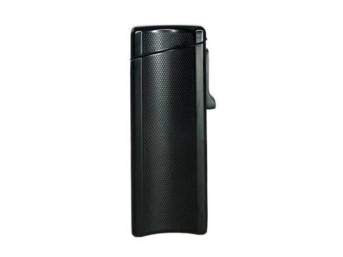 Visol Ridge Black Single Flame Torch Lighter With Cigar Rest - Crown Humidors