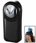 Visol Dobrev V Flame Black Carbon Fiber 5 Torch Flame Table Lighter - Crown Humidors