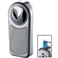 Visol Dobrev Iii Triple Jet Flame Chrome White Carbon Fiber Cigar Lighter - Crown Humidors